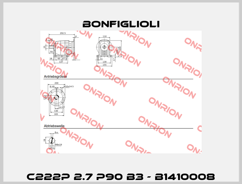 C222P 2.7 P90 B3 - B1410008 Bonfiglioli