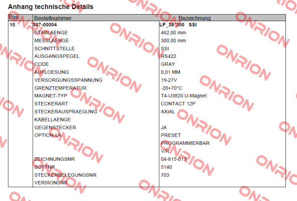 307-00004 TR Electronic