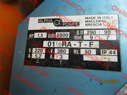 01 1/2 RA-T-F Alpha Pompe