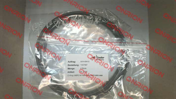 O-ring (NBR) for cooler type KL-1520 HS Cooler