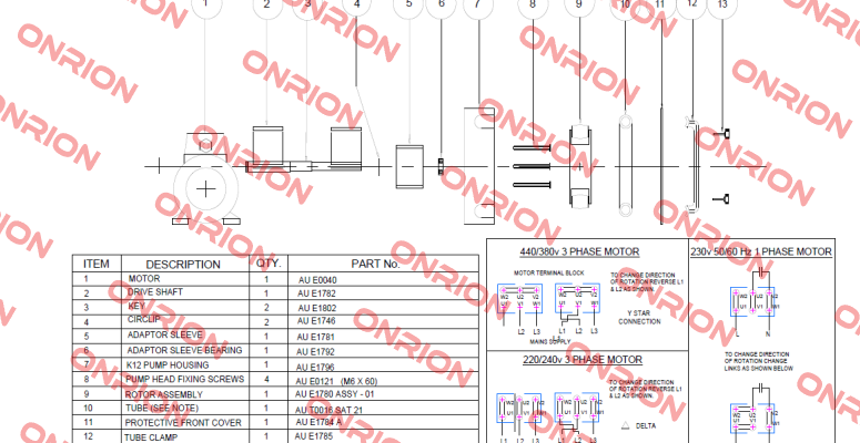 AU E1780 ASSY-01  Verderflex