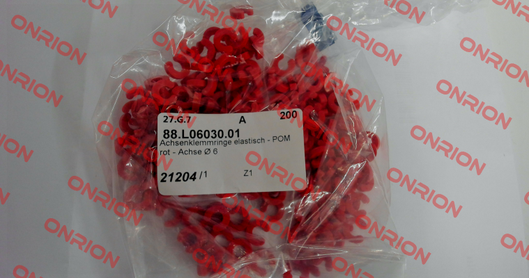 Axle fixing ring elastic - POM red - axle Ø 6 Verpas