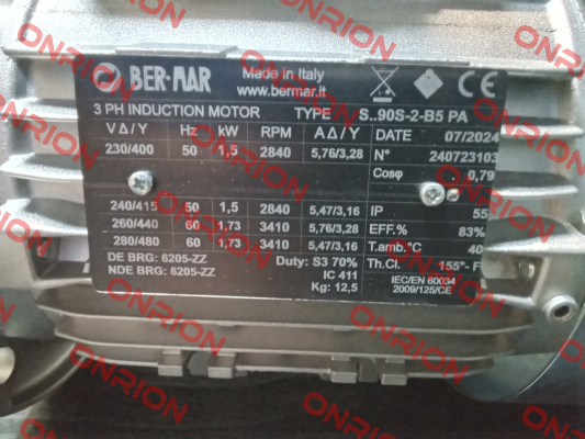 S..90S-2-B5PA Ber-Mar Motors
