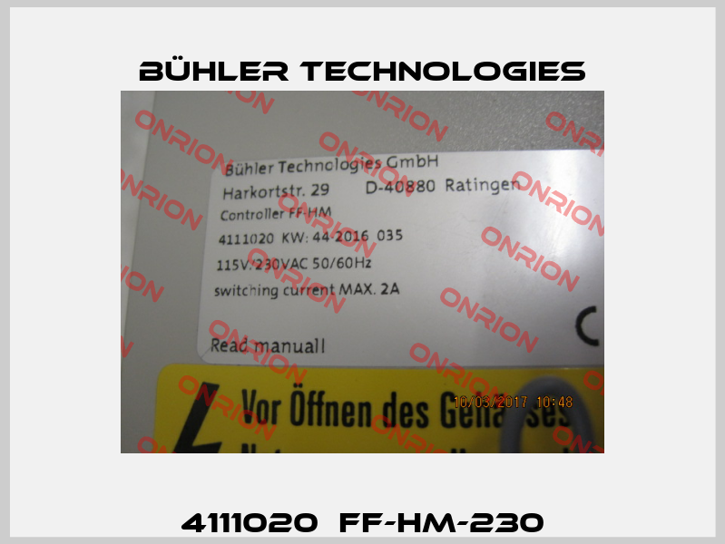 4111020  FF-HM-230 Bühler Technologies