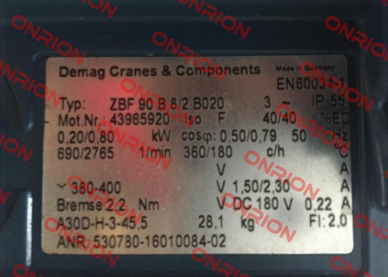 ZBF 90 B 8/2 B020 Demag