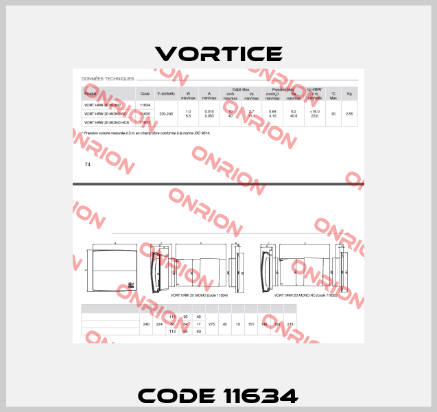 code 11634 Vortice