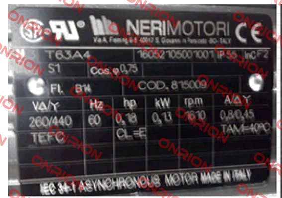 MR63A4 B14 265/460/60 Neri Motori