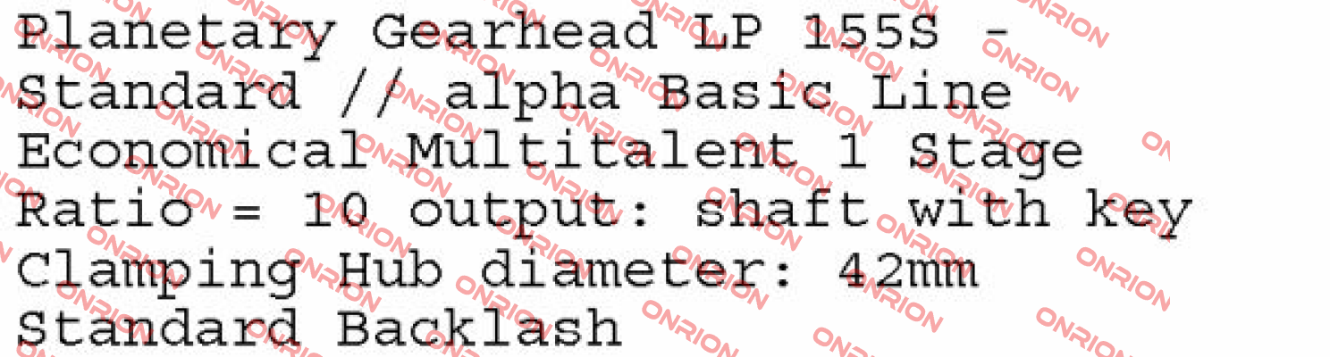 LP 155S-MF1-10-1L1-3S  Wittenstein