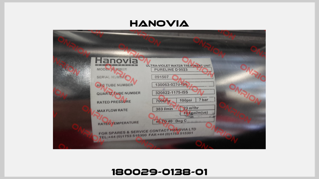 180029-0138-01 Hanovia