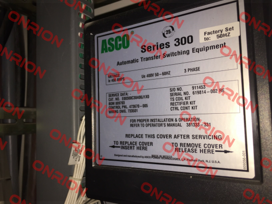 SERIES 300 3PHASE  Asco