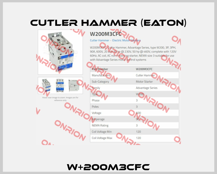 W+200M3CFC Cutler Hammer (Eaton)
