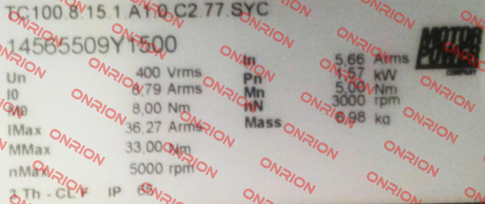 14565509Y1500  Motor Power