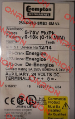 253-PH3G-SMBX-SM V4 CROMPTON INSTRUMENTS (TE Connectivity)