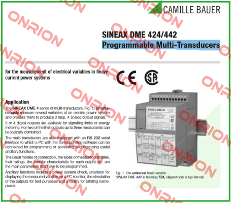 p/n: 142175, Type: SINEAX DME442 Camille Bauer