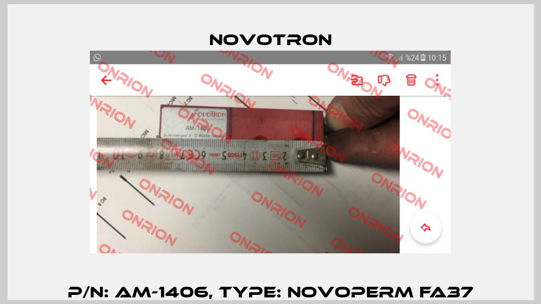 P/N: AM-1406, Type: NOVOPERM FA37 Novotron