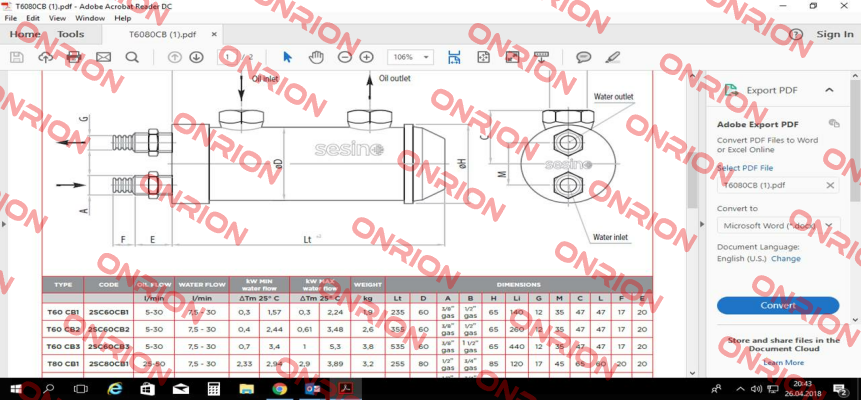 Type: T60 CB2 Sesino