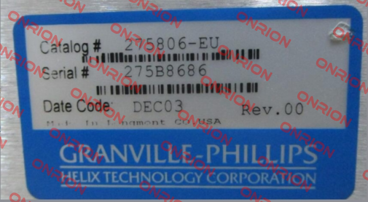 275806-EU  obsolete, direct replacement is 275400-1-GD-T  GRANVILLE PHILLIPS