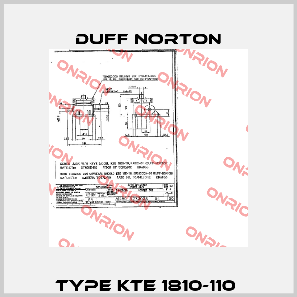 Type KTE 1810-110  Duff Norton