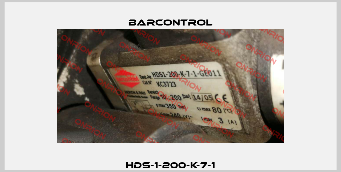 HDS-1-200-K-7-1 Barcontrol