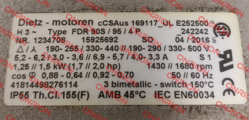 FDR90S/95/4P (OEM) Dietz-Motoren