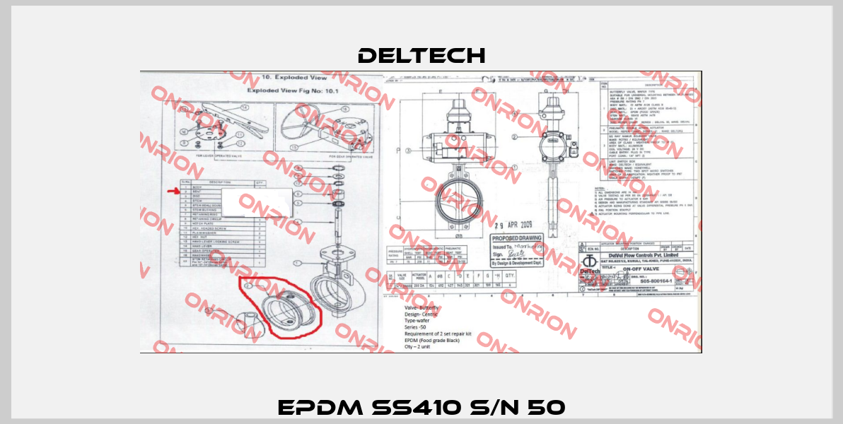 EPDM SS410 S/N 50 Deltech