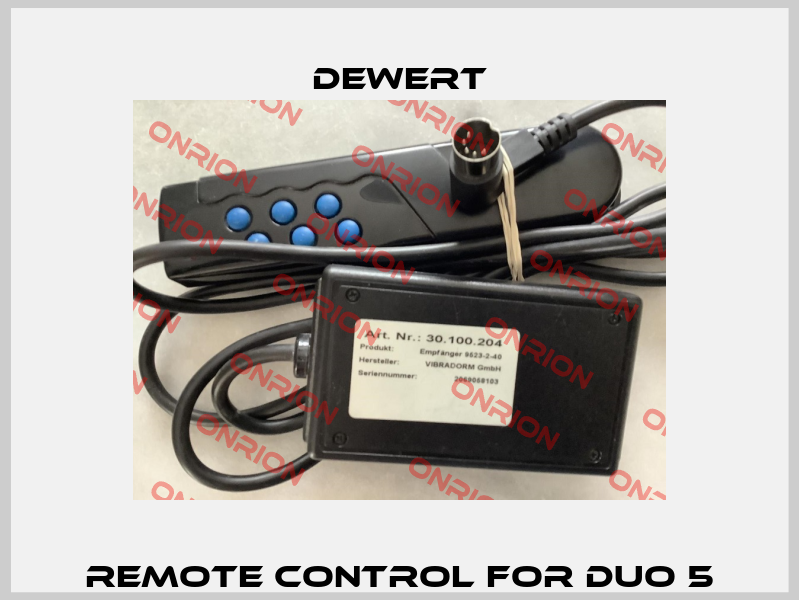 Remote control for DUO 5 DEWERT