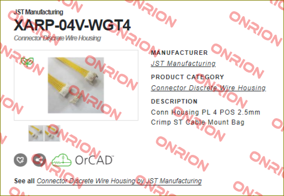 XARP-04V-WGT4 / alternative XARP-04V JST