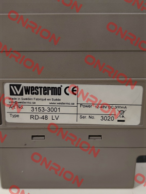 P/N: 3153-3001 Type: RD-48 LV Westermo