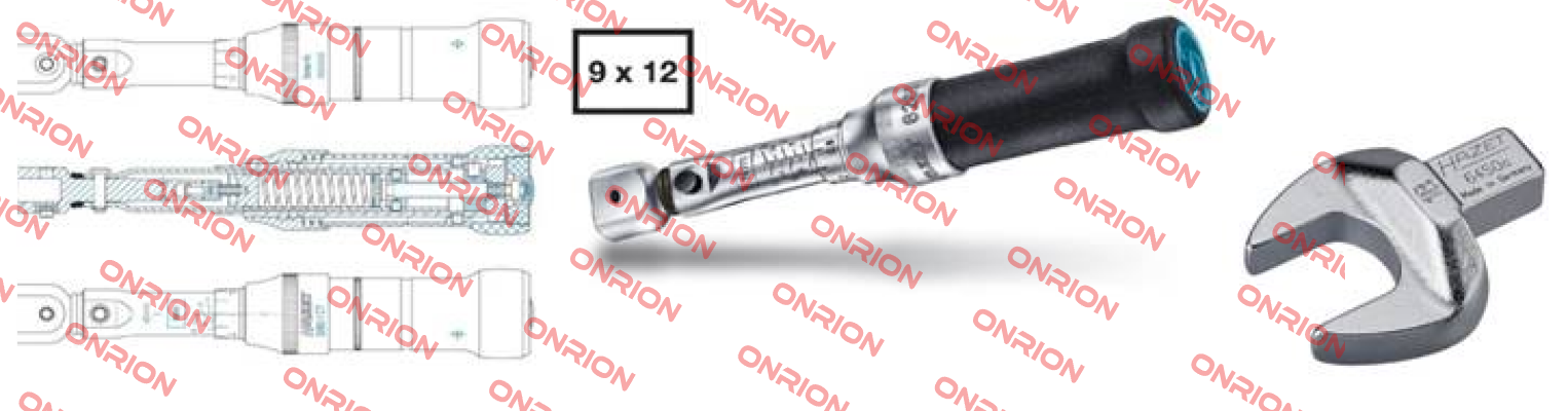 6280-1-CT + 13MM TORQUE WRENCH OPEN ENDS  Hazet