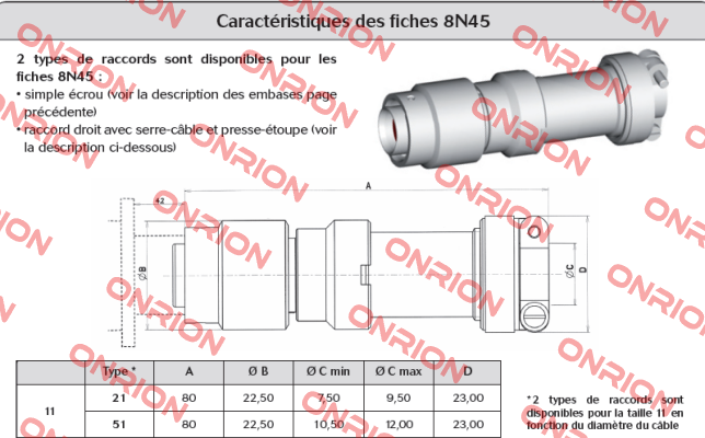 8N45111125 Souriau