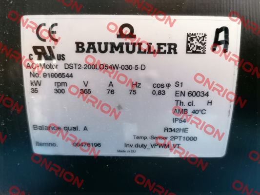 DST2-200LO54W-030-5-D-DH-6-MTR-O-000 Nr. 00476196 Baumüller