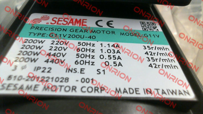 reducer for G11V200S-40 Sesame