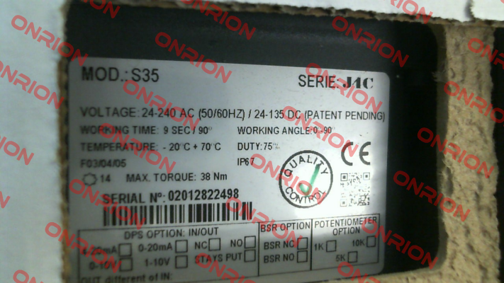 P/N: S4C000209, Type: J4C-S35 J+J Automation