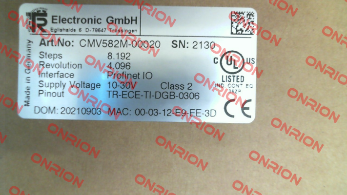 CMV582M-00020 TR Electronic