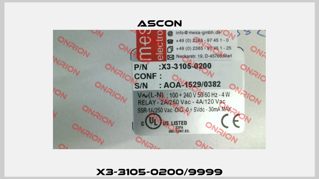 X3-3105-0200/9999 Ascon
