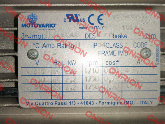 TBS100LA4  Motovario