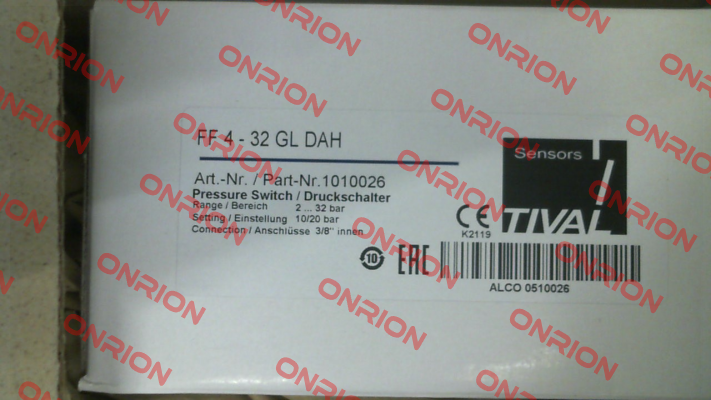 Type: FF4- 32 GL DAH (Art.Nr.1010026) Tival-Sensors