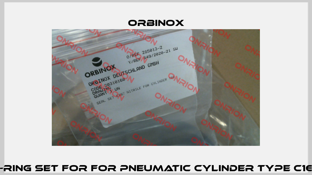 O-ring set for for pneumatic cylinder type C160 Orbinox