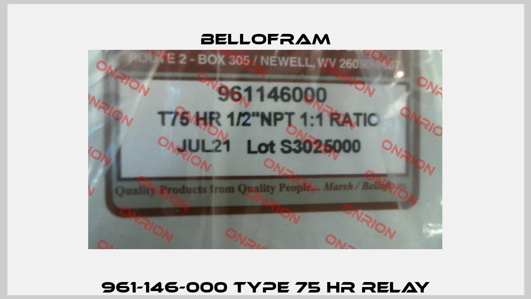 961-146-000 Type 75 HR Relay Bellofram