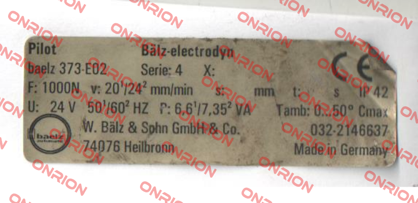 Motor lifting drive for regular operation baelz 373-E07-20-18-S21… Baelz