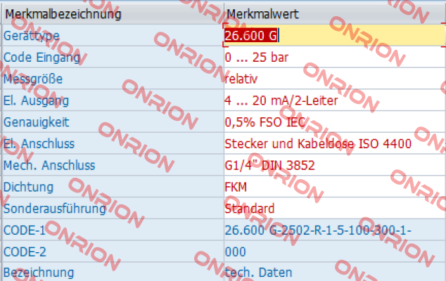 26.600 G-2502-R-1-5-100-300-1-000 Bd Sensors