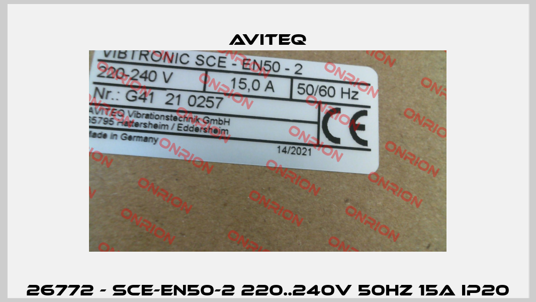 26772 - SCE-EN50-2 220..240V 50HZ 15A IP20 Aviteq