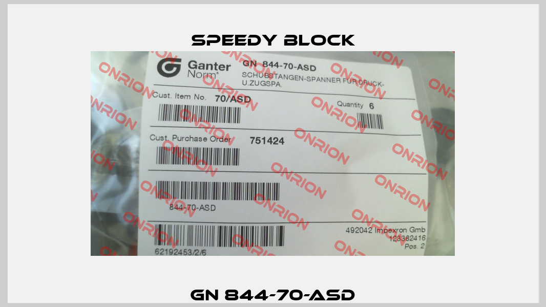 GN 844-70-ASD Speedy Block
