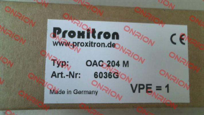 6036G / OAC 204 M Proxitron