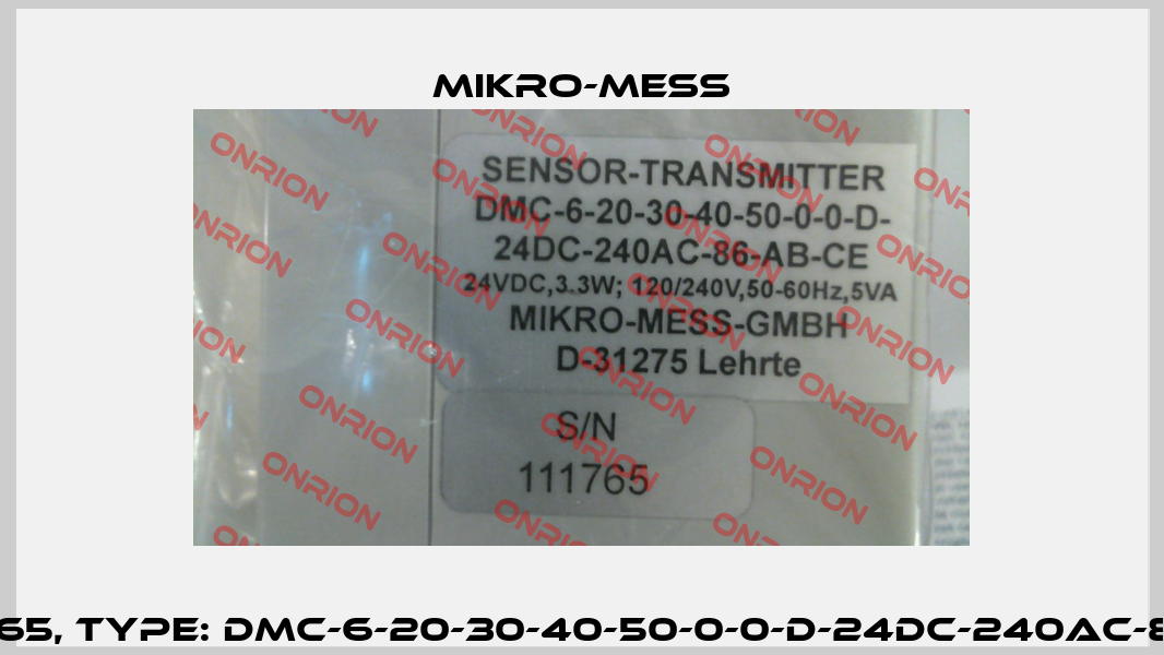 p/n: 50265, type: DMC-6-20-30-40-50-0-0-D-24DC-240AC-86-AB-CE Mikro-mess