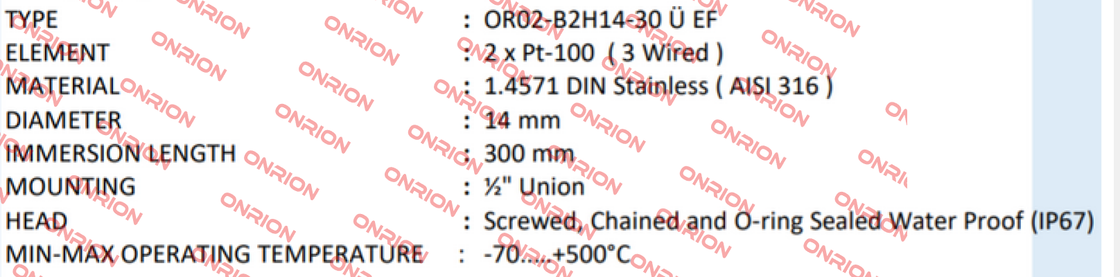 OR02-B2H14-30 Ü EF Ordel