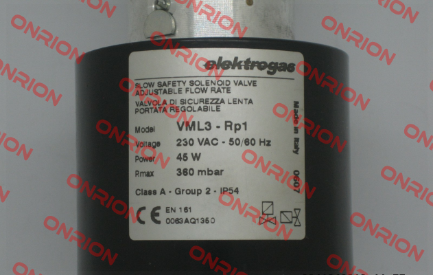 VML3 RP 1“ (stock) Elektrogas