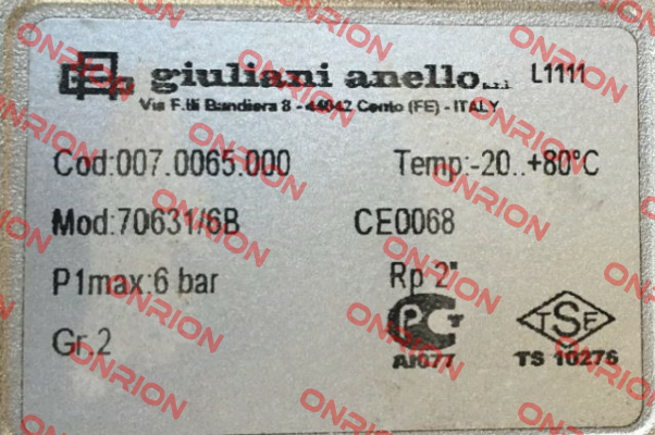 70631/6B 2"  Giuliani Anello