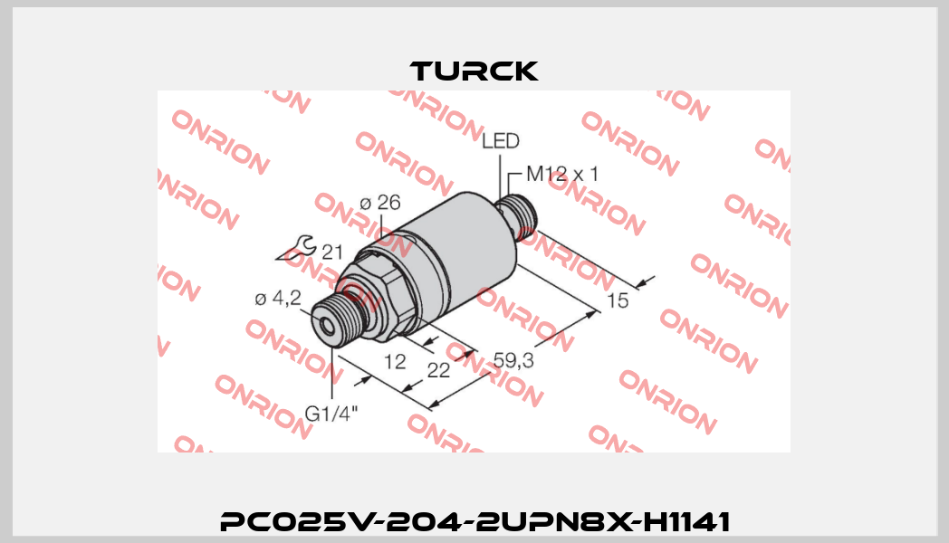 PC025V-204-2UPN8X-H1141 Turck