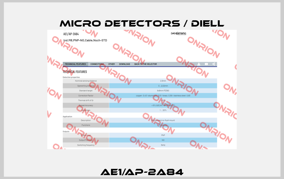 AE1/AP-2A84 Micro Detectors / Diell